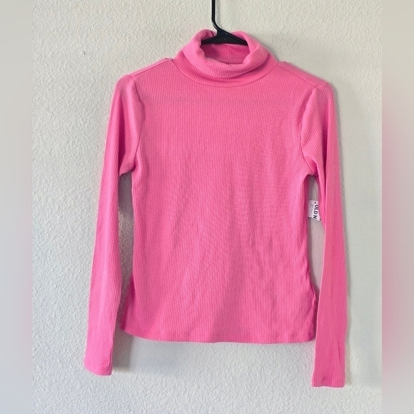 Old Navy Turtle Neck Sweater Pink Women Long Sleeve Strecty Colorful New - Picture 1 of 9